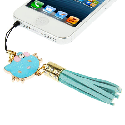 Hello Kitty Series with Diamond PU Chionanthus Petusus Style Ear Cap 3.5mm Plug Anti-dust