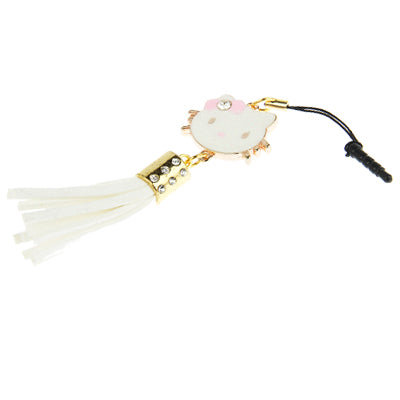 Hello Kitty Series with Diamond PU Chionanthus Petusus Style Ear Cap 3.5mm Plug Anti-dust