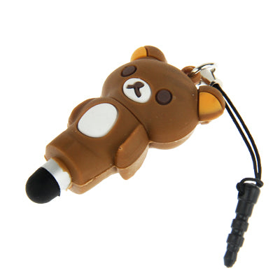 Rilakkuma Molding Touch Screen Stylus Touch Pen + Ear Cap 3.5mm Plug Anti-dust, For iPhone 5 / iPhone 4 & 4S / iPad mini 1 / 2 / 3 / New iPad (iPad 3) / iPad 2 / iPad / iPod touch / Android Tablet(Brown)