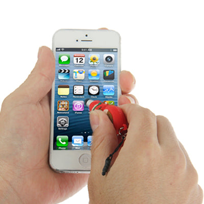 Red Riding Hood Molding Touch Screen Stylus Touch Pen + Ear Cap 3.5mm Plug Anti-dust, For iPhone 5 / iPhone 4 & 4S / iPad mini 1 / 2 / 3 / New iPad (iPad 3) / iPad 2 / iPad / iPod touch / Android Tablet(Red)
