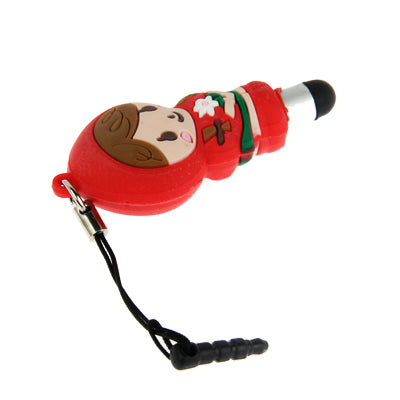 Red Riding Hood Molding Touch Screen Stylus Touch Pen + Ear Cap 3.5mm Plug Anti-dust, For iPhone 5 / iPhone 4 & 4S / iPad mini 1 / 2 / 3 / New iPad (iPad 3) / iPad 2 / iPad / iPod touch / Android Tablet(Red)