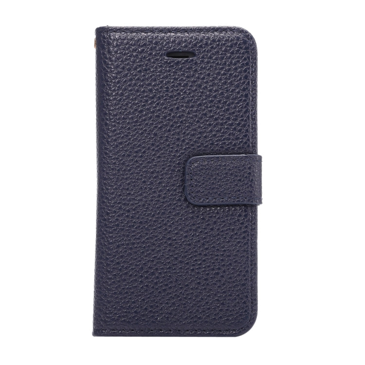 Litchi Texture Horizontal Flip Magnetic Snap Leather Case with Adjustable Holder & Card Slots & Photo Frame & Wallet & Lanyard for iPhone 5 & 5s & SE & SE