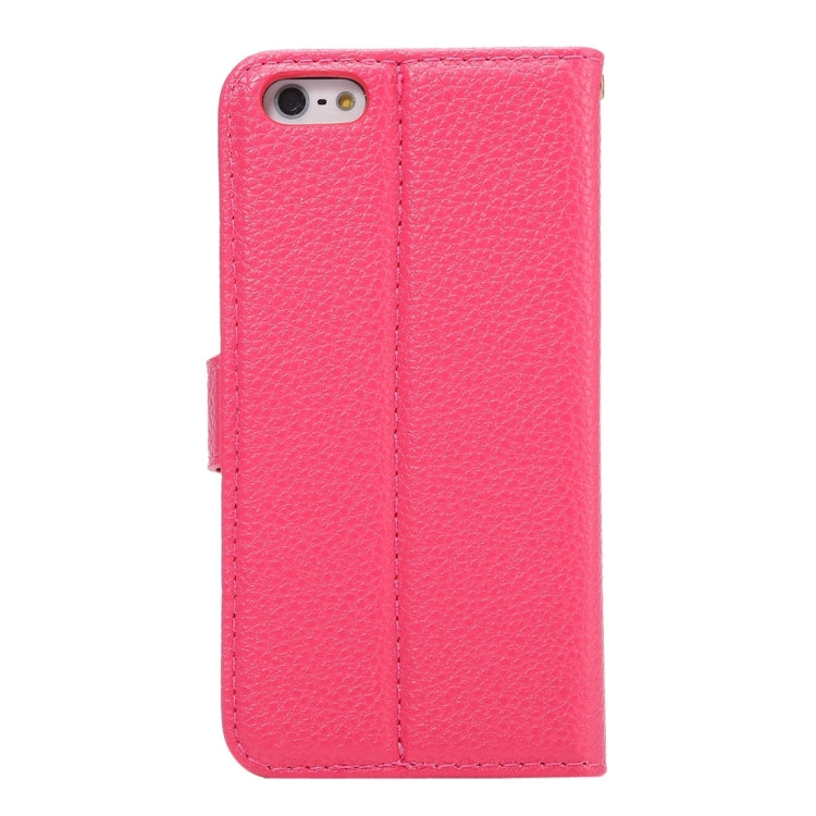 Litchi Texture Horizontal Flip Magnetic Snap Leather Case with Adjustable Holder & Card Slots & Photo Frame & Wallet & Lanyard for iPhone 5 & 5s & SE & SE