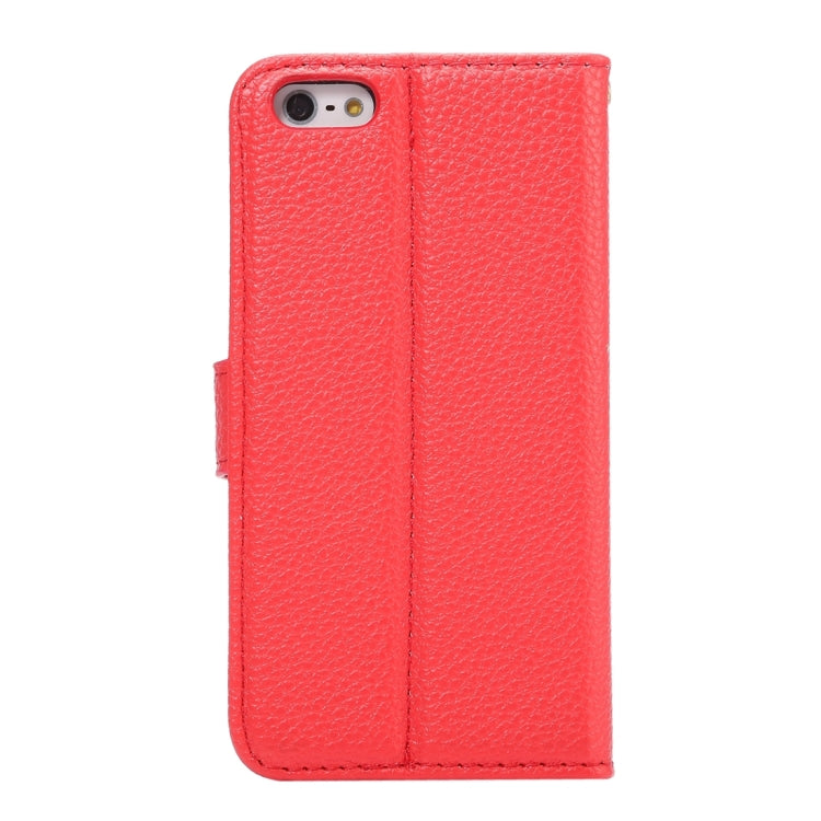 Litchi Texture Horizontal Flip Magnetic Snap Leather Case with Adjustable Holder & Card Slots & Photo Frame & Wallet & Lanyard for iPhone 5 & 5s & SE & SE