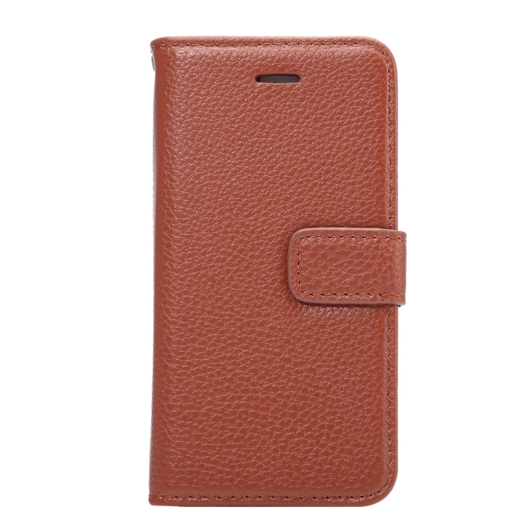 Litchi Texture Horizontal Flip Magnetic Snap Leather Case with Adjustable Holder & Card Slots & Photo Frame & Wallet & Lanyard for iPhone 5 & 5s & SE & SE
