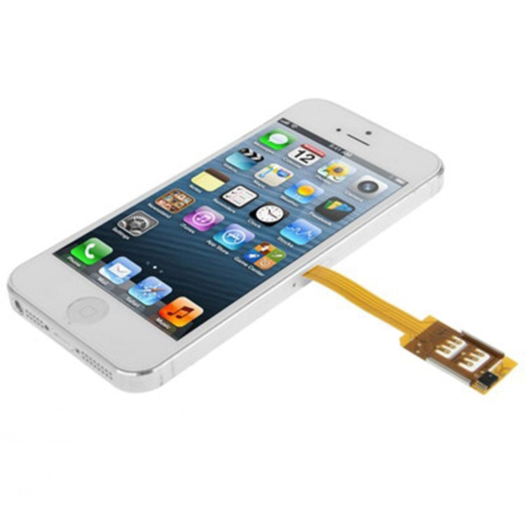 2 in 1 Dual SIM Card Multi-SIM Card for iPhone 5 & 5S & 5C & 6 & 6 Plus & 7 & 7 Plus & 8 & 8 Plus(Black)