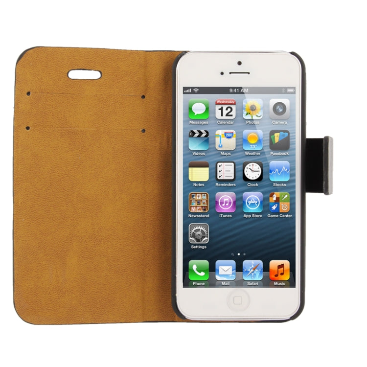 2-color Fine Sheepskin Texture Flip  Leather Case with Credit Card Slots & Holder for iPhone 5 & 5s & SE & SE