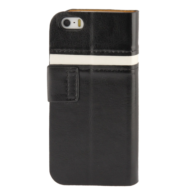 2-color Fine Sheepskin Texture Flip  Leather Case with Credit Card Slots & Holder for iPhone 5 & 5s & SE & SE