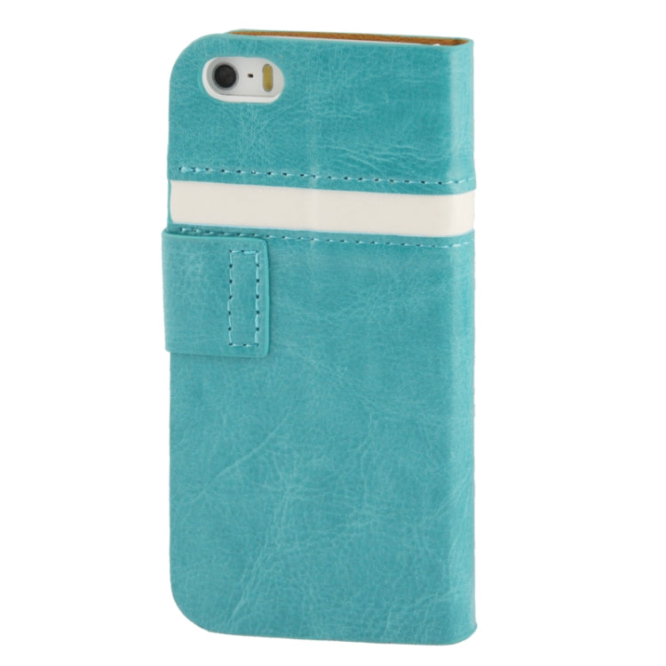 2-color Fine Sheepskin Texture Flip  Leather Case with Credit Card Slots & Holder for iPhone 5 & 5s & SE & SE