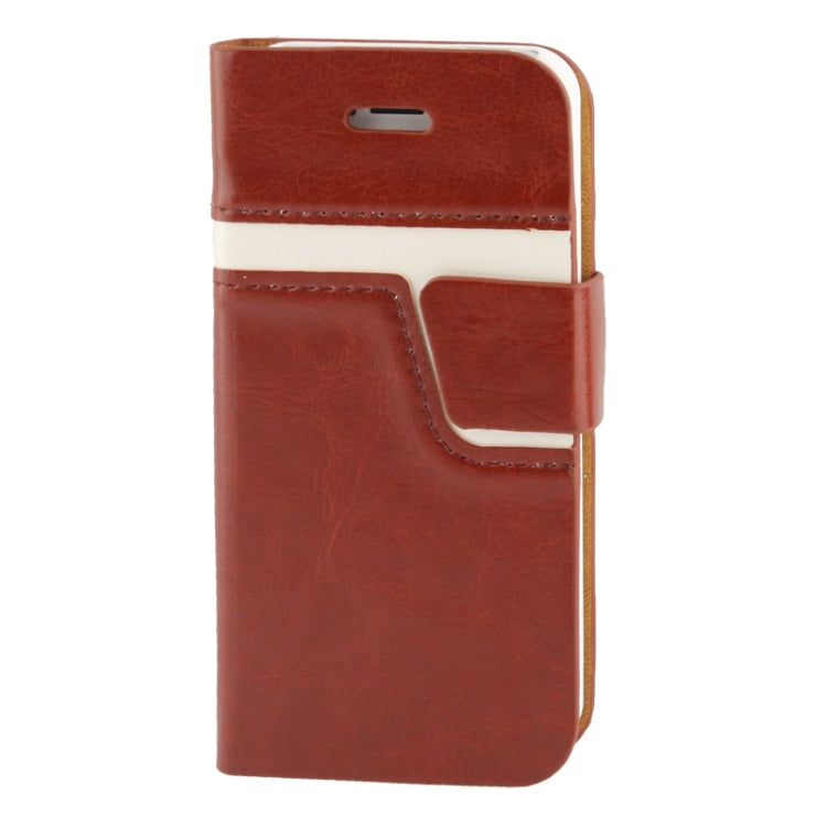 2-color Fine Sheepskin Texture Flip  Leather Case with Credit Card Slots & Holder for iPhone 5 & 5s & SE & SE