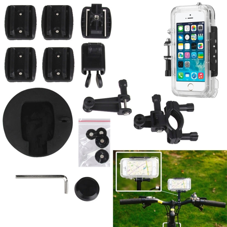 Protective Shell Waterproof Case Cover Sports Accessories Mounting Kit for iPhone 5 & 5s & SE, Waterproof Depth: 10m