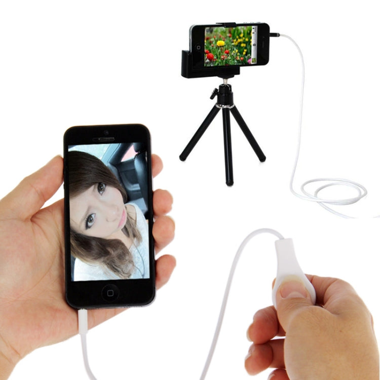 Camera Remote Release Shutter Cable for iPhone 5, iPhone 4 & 4S , iPad mini 1 / 2 / 3 / New iPad (iPad 3) / iPad 2 / iPad, iPod touch 5 / 6(Requires iOS 5.0 or later)(White)