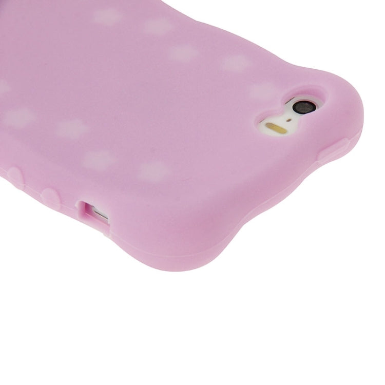 Flowers Pattern Luminous Silicone Case for iPhone 5 & 5s & SE & SE