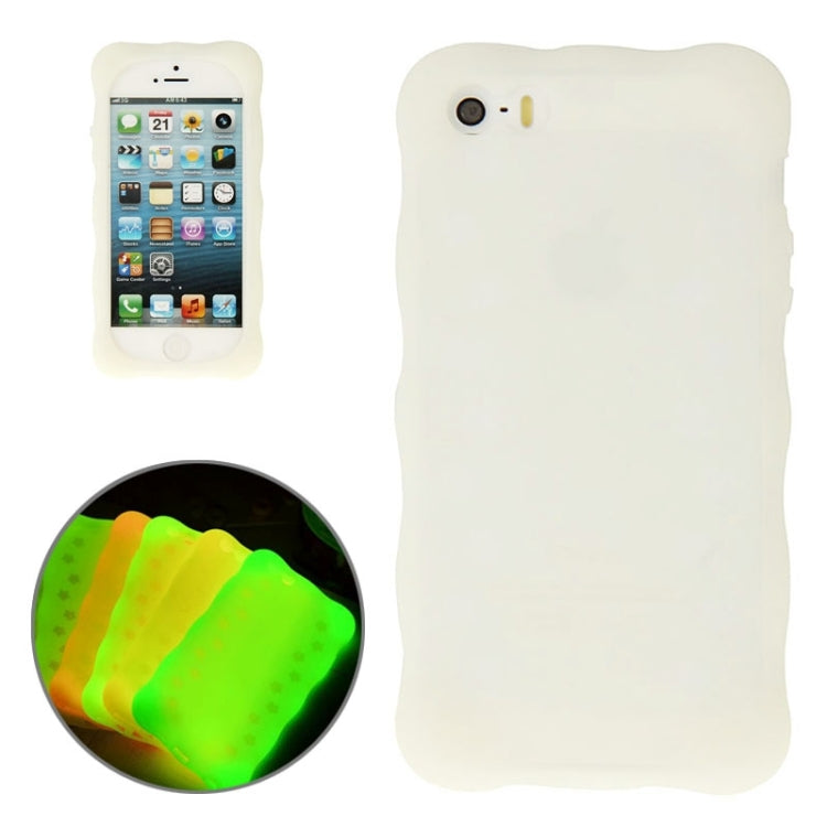 Flowers Pattern Luminous Silicone Case for iPhone 5 & 5s & SE & SE