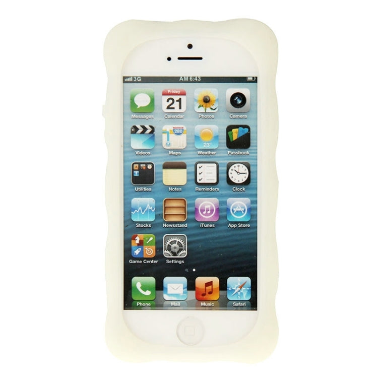 Flowers Pattern Luminous Silicone Case for iPhone 5 & 5s & SE & SE