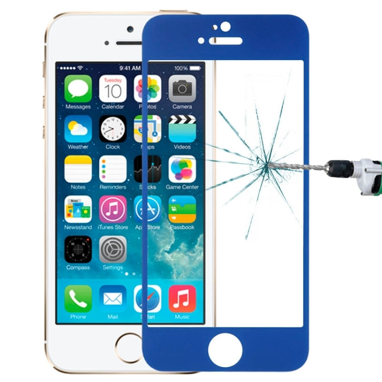 0.3mm Silk-screen Explosion-proof Full Screen Tempered Glass Film for iPhone 5 & 5C & 5S