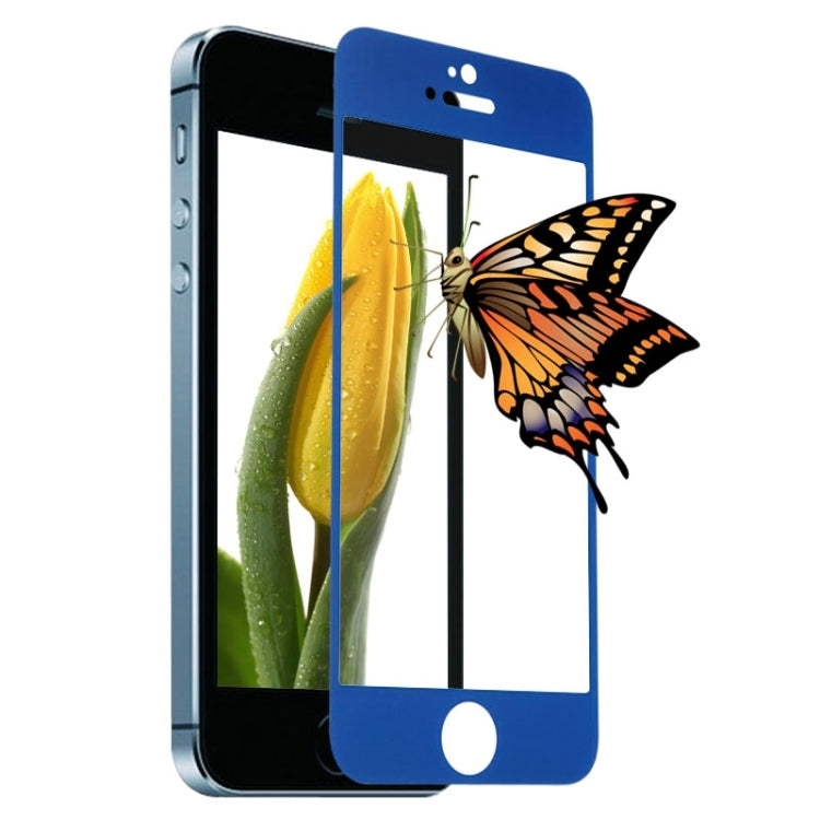 0.3mm Silk-screen Explosion-proof Full Screen Tempered Glass Film for iPhone 5 & 5C & 5S