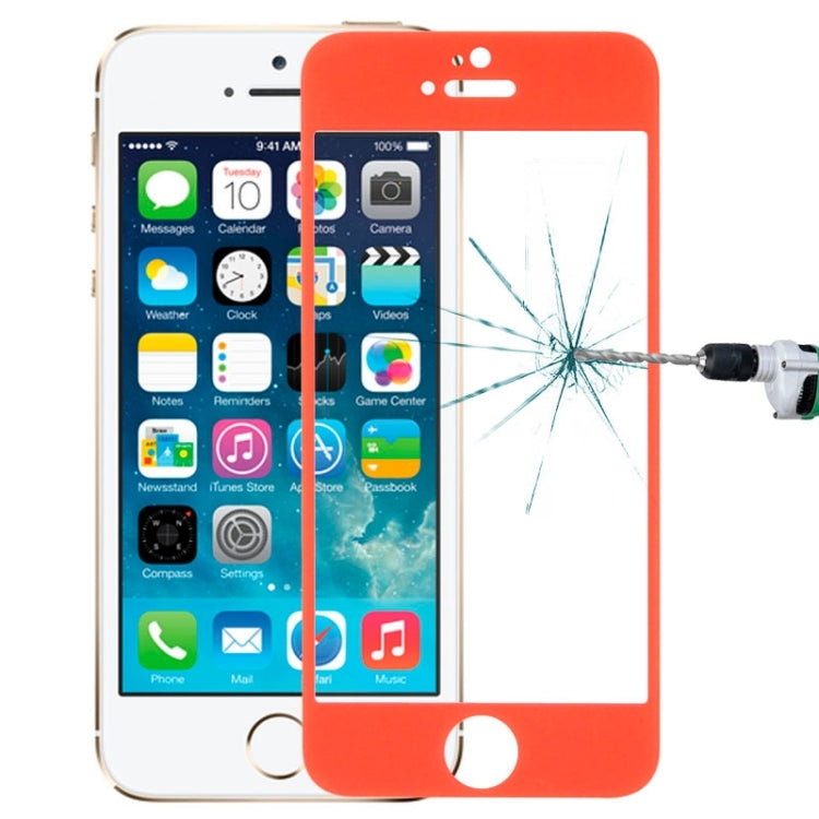 0.3mm Silk-screen Explosion-proof Full Screen Tempered Glass Film for iPhone 5 & 5C & 5S