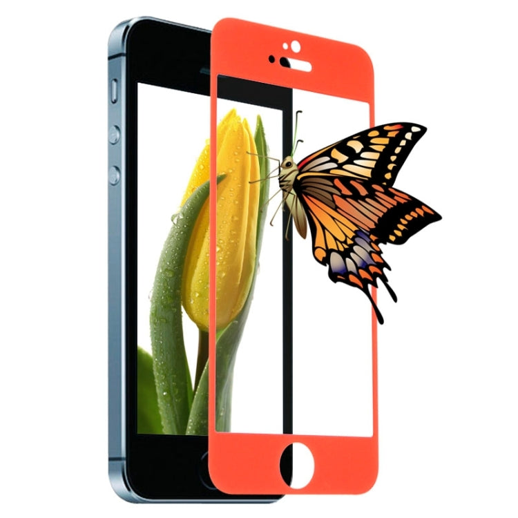 0.3mm Silk-screen Explosion-proof Full Screen Tempered Glass Film for iPhone 5 & 5C & 5S