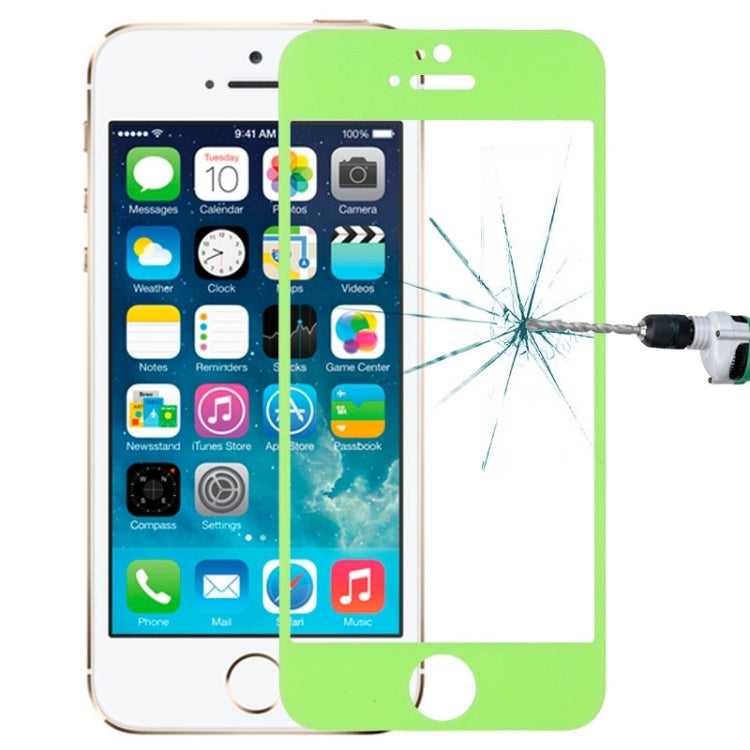 0.3mm Silk-screen Explosion-proof Full Screen Tempered Glass Film for iPhone 5 & 5C & 5S