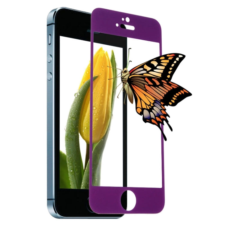 0.3mm Silk-screen Explosion-proof Full Screen Tempered Glass Film for iPhone 5 & 5C & 5S