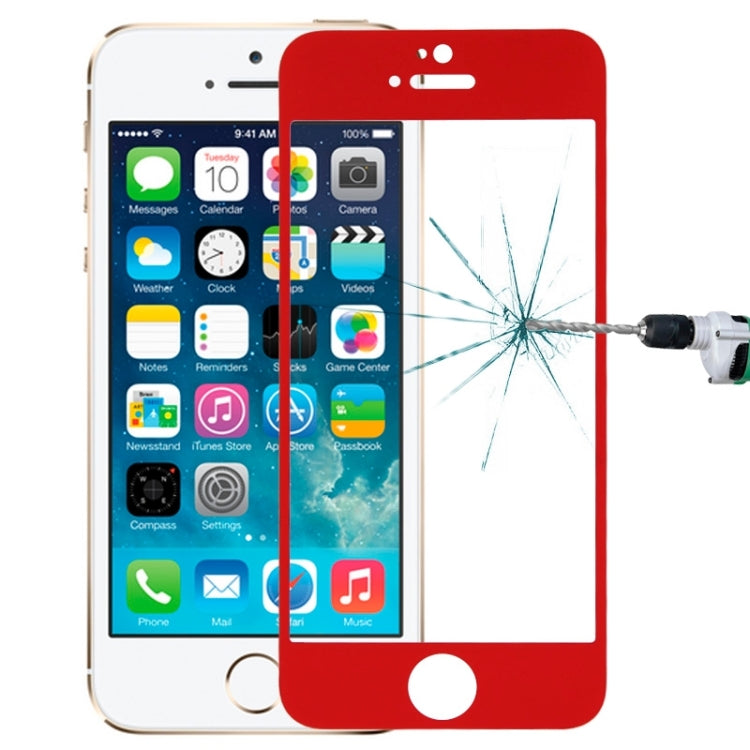 0.3mm Silk-screen Explosion-proof Full Screen Tempered Glass Film for iPhone 5 & 5C & 5S