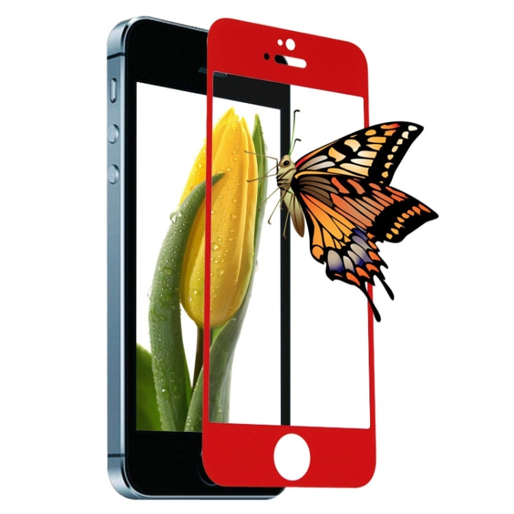 0.3mm Silk-screen Explosion-proof Full Screen Tempered Glass Film for iPhone 5 & 5C & 5S