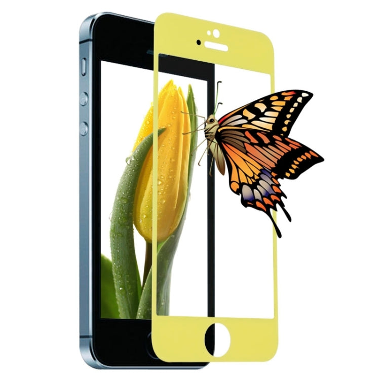 0.3mm Silk-screen Explosion-proof Full Screen Tempered Glass Film for iPhone 5 & 5C & 5S