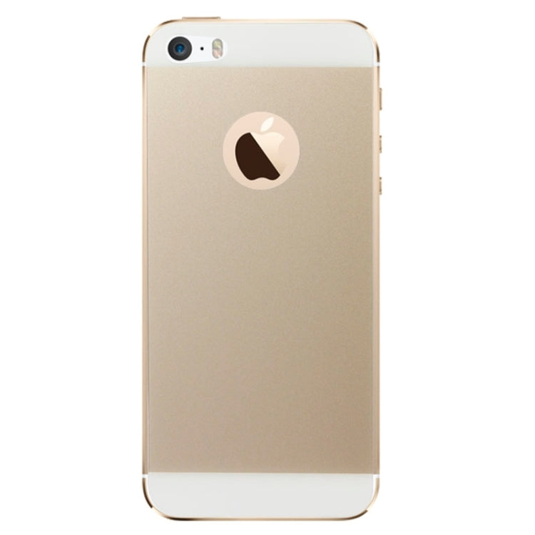 0.3mm Silk-screen Explosion-proof Back Screen Protector Tempered Glass Film for iPhone 5 & 5S(Gold)