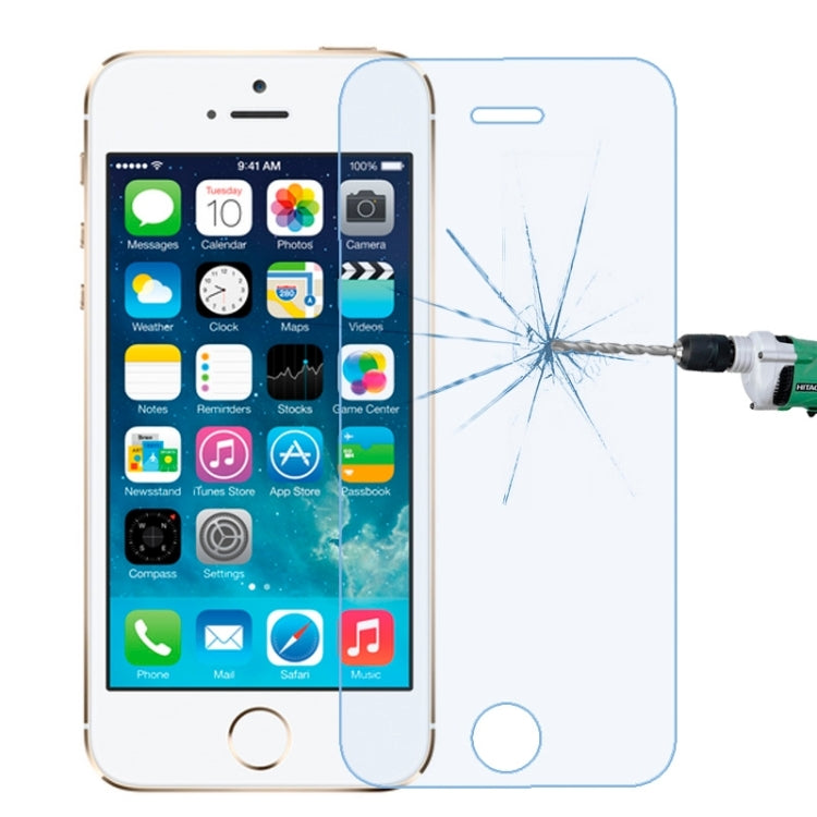 0.3mm / 2.5D Anti Blue-ray Explosion-proof Tempered Glass Film for iPhone 5S & 5C & 5