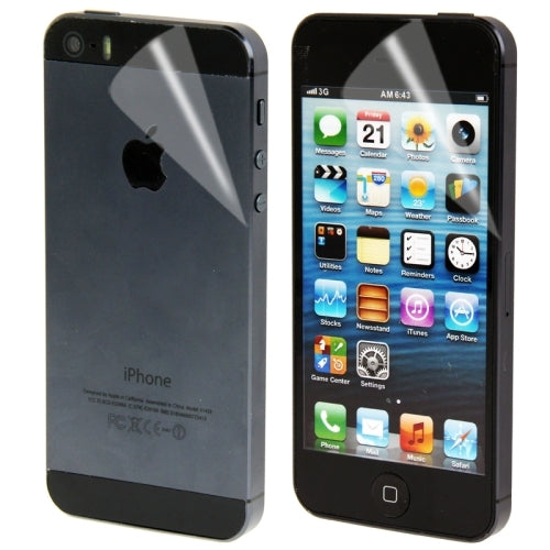 2 in 1 (Front Screen + Back Cover) Screen Protector for iPhone 5 / 5S, without Package(Transparent)