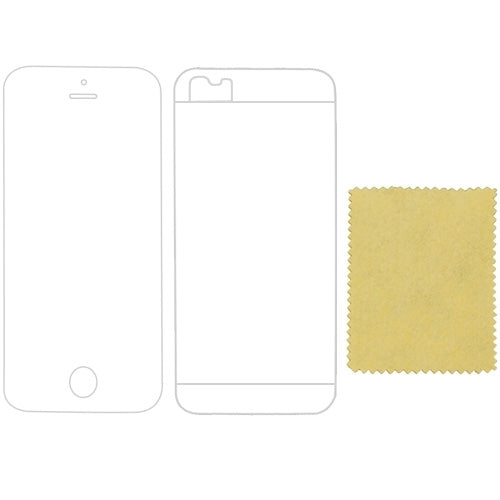2 in 1 (Front Screen + Back Cover) Screen Protector for iPhone 5 / 5S, without Package(Transparent)
