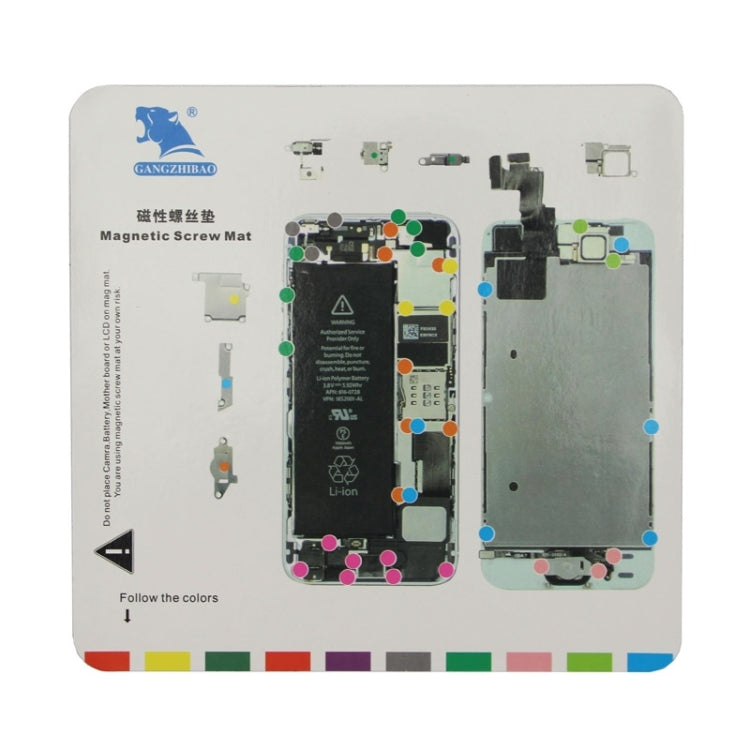 Magnetic Screws Mat for iPhone 5S, Size:20cm x 19cm(White)