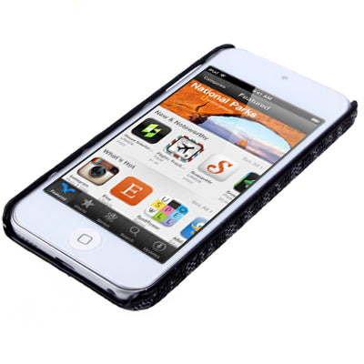 Zebra-stripe Pattern Pasting Sequin Plastic Protection Shell for iPod touch 5 / 6