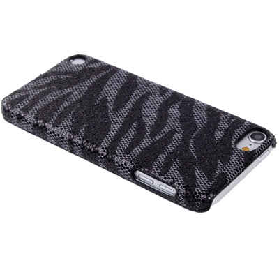 Zebra-stripe Pattern Pasting Sequin Plastic Protection Shell for iPod touch 5 / 6