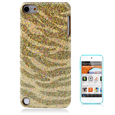 Zebra-stripe Pattern Pasting Sequin Plastic Protection Shell for iPod touch 5 / 6