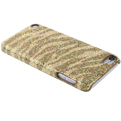 Zebra-stripe Pattern Pasting Sequin Plastic Protection Shell for iPod touch 5 / 6