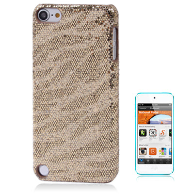 Zebra-stripe Pattern Pasting Sequin Plastic Protection Shell for iPod touch 5 / 6