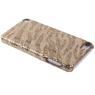 Zebra-stripe Pattern Pasting Sequin Plastic Protection Shell for iPod touch 5 / 6