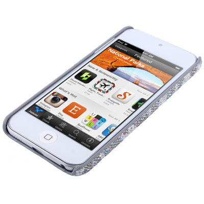 Zebra-stripe Pattern Pasting Sequin Plastic Protection Shell for iPod touch 5 / 6