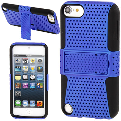 Hollow Plastic + Silicone Combination Protective Case with Holder for iPod touch 5