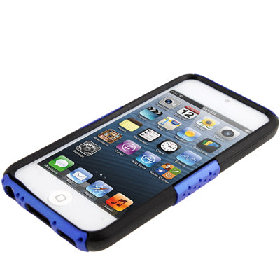 Hollow Plastic + Silicone Combination Protective Case with Holder for iPod touch 5