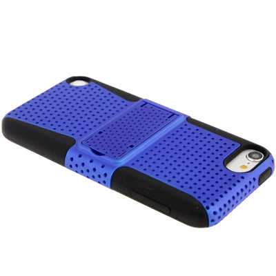 Hollow Plastic + Silicone Combination Protective Case with Holder for iPod touch 5