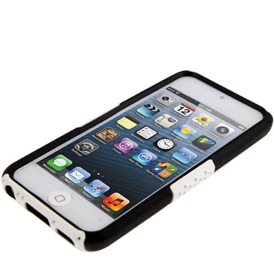 Hollow Plastic + Silicone Combination Protective Case with Holder for iPod touch 5