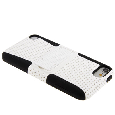 Hollow Plastic + Silicone Combination Protective Case with Holder for iPod touch 5