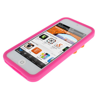 Building Block Design Silicone Back case cover for iPod touch 5(Magenta)
