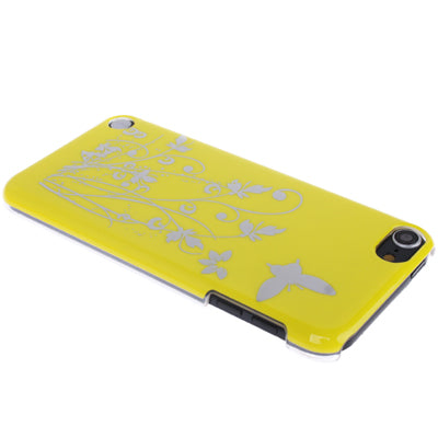 Butterflies And Flowers Dance Mood Pattern Plastic Case for iPod touch 5 / 6(Yellow)