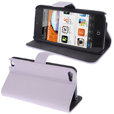 Litchi Texture Leather Case with Holder for iPod touch 5 / 6