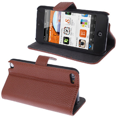 Litchi Texture Leather Case with Holder for iPod touch 5 / 6