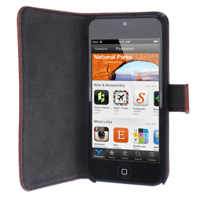 Litchi Texture Leather Case with Holder for iPod touch 5 / 6